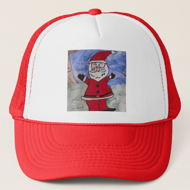 Casquette Père Noël heureux (Devant)