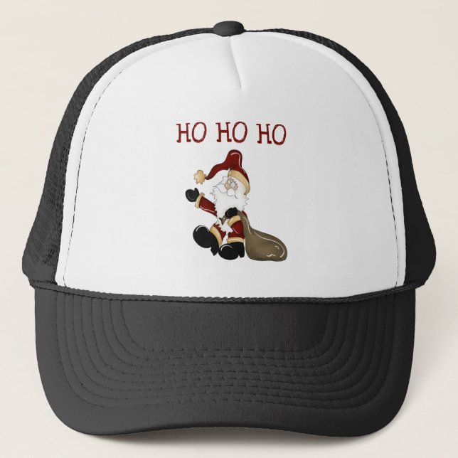 Casquette Père Noël HO HO HO HO Tshirts et cadeaux (Devant)