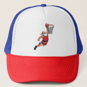 Casquette Père Noël Jouer au basket-ball Noël Amateurs de sp