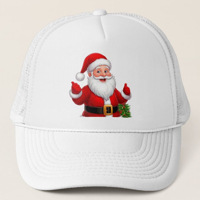 Casquette Père Noël joyeux (Devant)