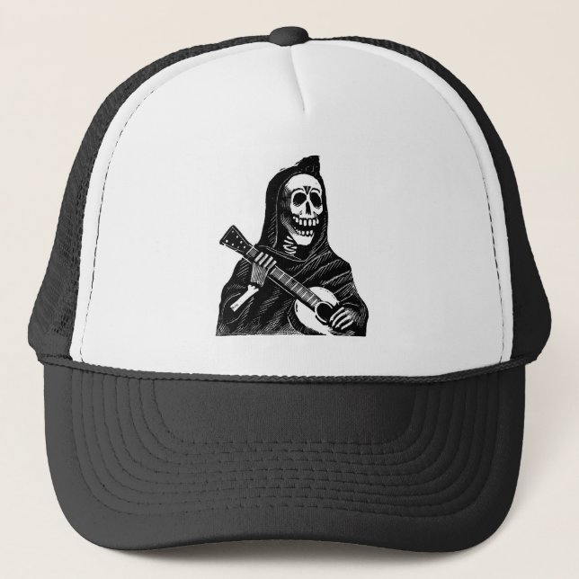 Casquette Père Noël Muerte avec la guitare circa les années (Devant)