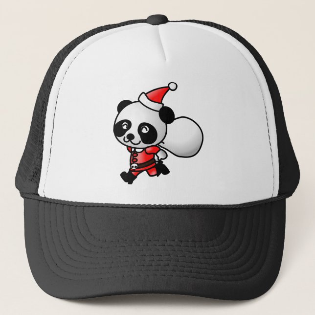 Casquette Père Noël Panda (Devant)