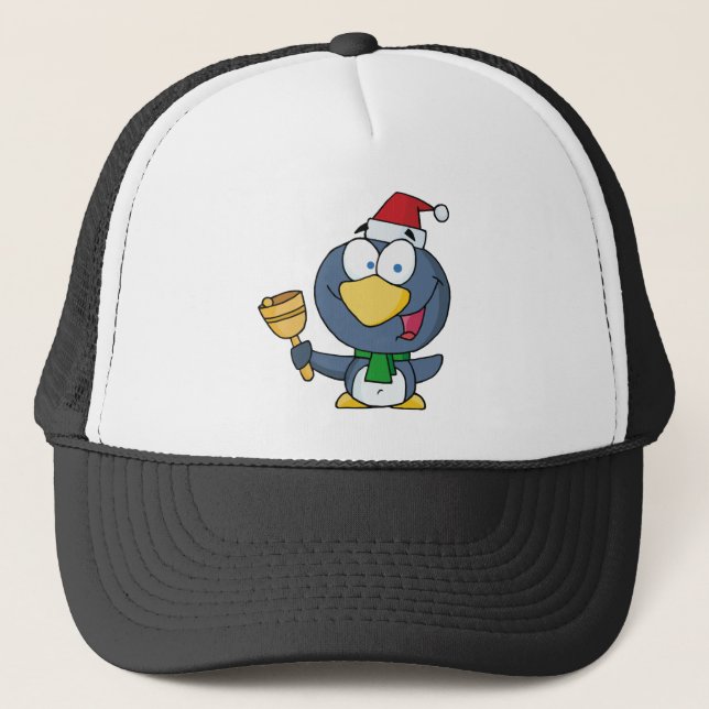 Casquette Père Noël Penguin avec Jingle Bell (Devant)