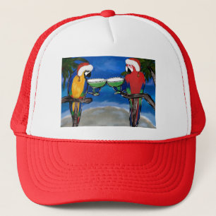 Casquette Père Noël perroquet