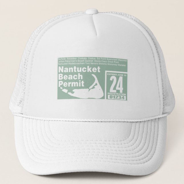 Casquette Permis de plage de Nantucket 2024 Vert (Devant)