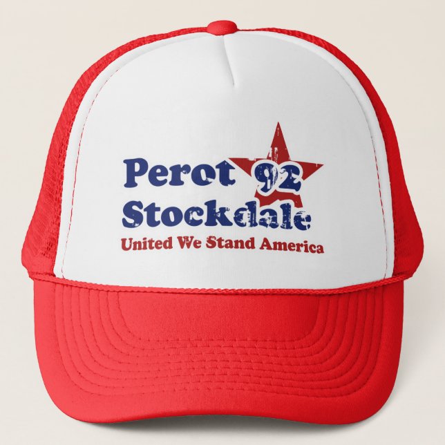 Casquette Perot Stockdale 92 Politique Vintage en détresse (Devant)
