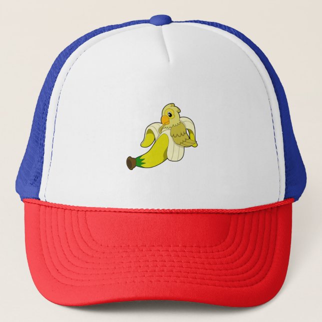 Casquette Perroquet avec banane (Devant)