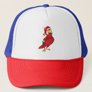 Casquette Perroquet avec chapeau de Père Noël