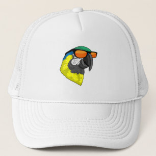Casquette Perroquet avec lunettes de soleil