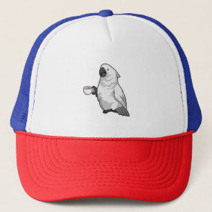 Casquette Perroquet avec tasse de café