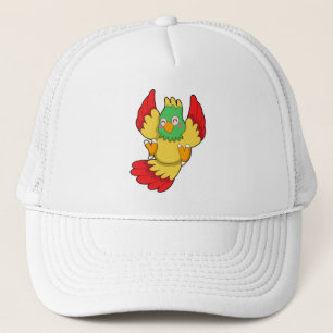 Casquette Perroquet avec tête verte