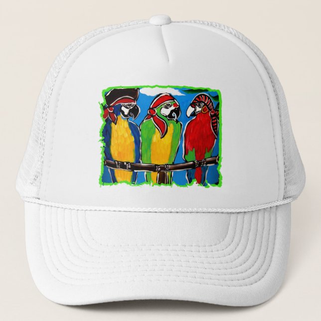 CASQUETTE PERROQUETS PIRATES (Devant)