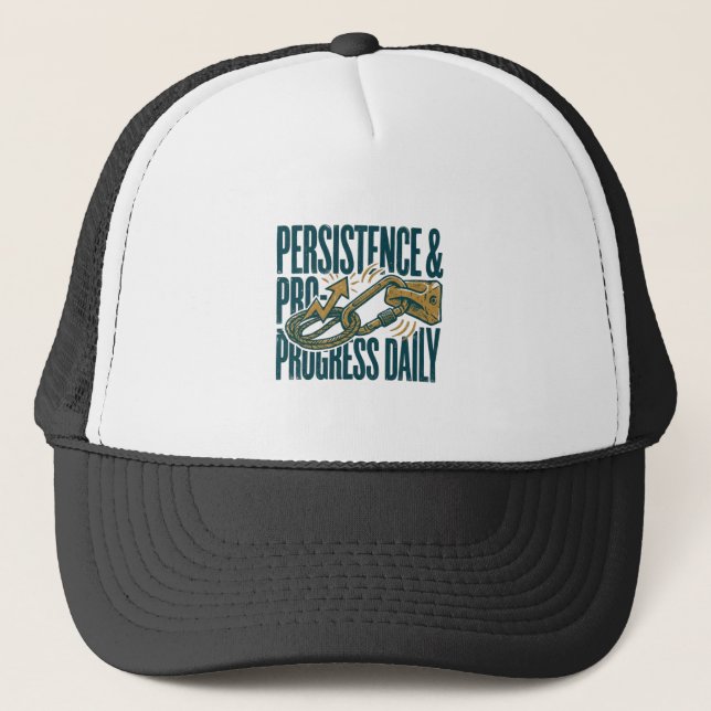 Casquette Persévérance et Progrès Camionneur de motivation q (Devant)