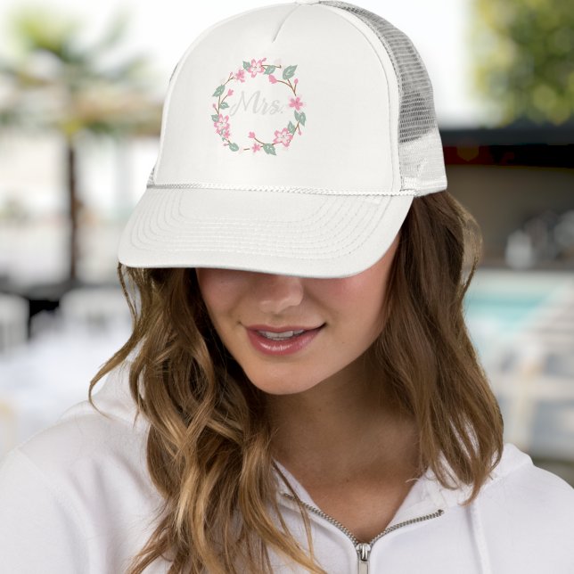 Casquette Personalized Baseball Cap - Floral Wreath Design (Créateur téléchargé)