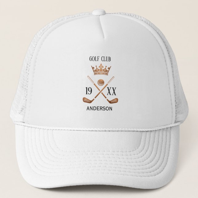 Casquette Personalized Golf Club Name Custom Trucker Hat  (Devant)