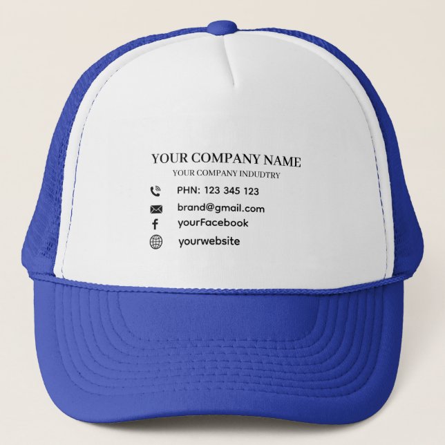 Casquette Personalized Logo Design for Company Promotions (Devant)