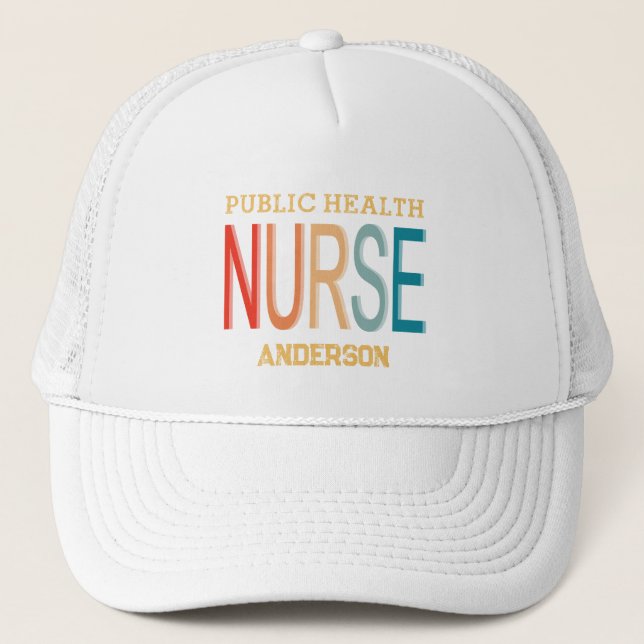 Casquette Personalized Public health nurse RN gifts (Devant)