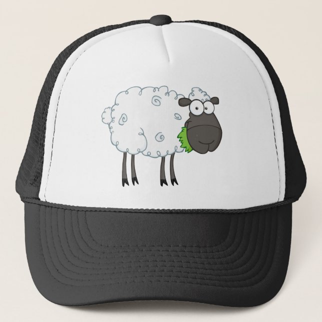 Casquette Personnage de dessin animé de moutons noirs (Devant)