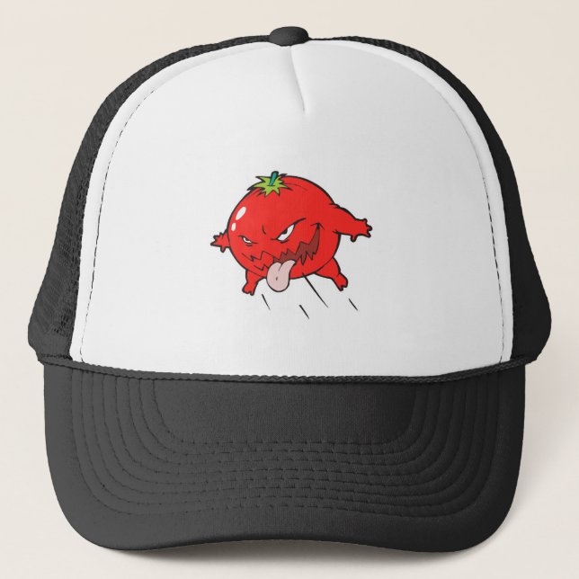 Casquette personnage de dessin animé de tomate pourrie en co (Devant)