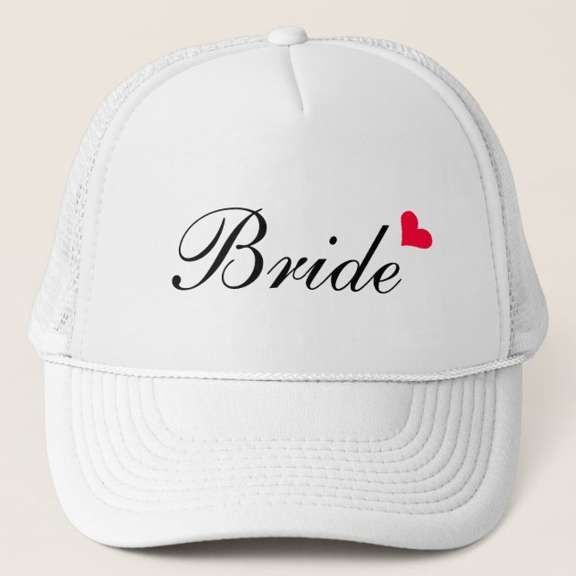 Casquette personnalisable blanc de jeune mariée de (Devant)