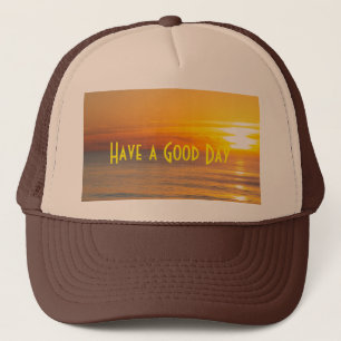 Casquette Personnalisé avoir un bon jour texte Sin lever ima