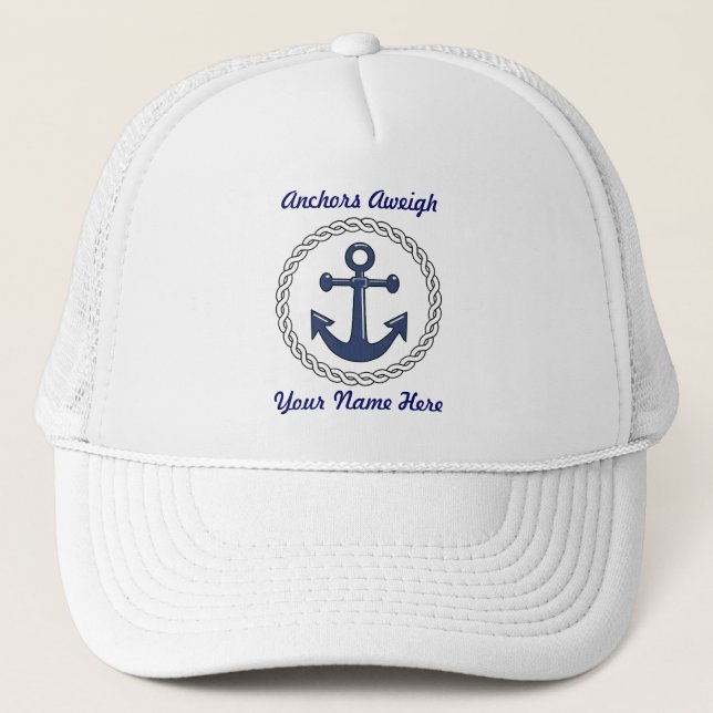 Casquette personnalisé Aweigh d'Ancres (Devant)