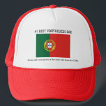 Casquette Personnalisé Fort courageux PÈRE PORTUGAIS<br><div class="desc">C'est un camionneur de baseball PORTUGAIS élégant qui montre le drapeau du PORTUGAL. Le titre principal est PERSONNALISABLE. L'Écriture de l'espace réservé dit FORT ET COURAGEUX EST L'HOMME QUI CRAINT L'Éternel, basé sur Josué 1:9. Ce texte est aussi PERSONNALISABLE, vous pouvez donc le remplacer par votre propre hommage. Cela ferait...</div>