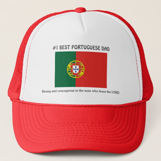 Casquette Personnalisé Fort courageux PÈRE PORTUGAIS (Devant)