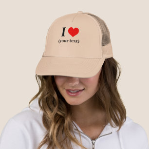 Casquette PERSONNALISÉ! I Heart Trucker Hat - Khaki et Khaki