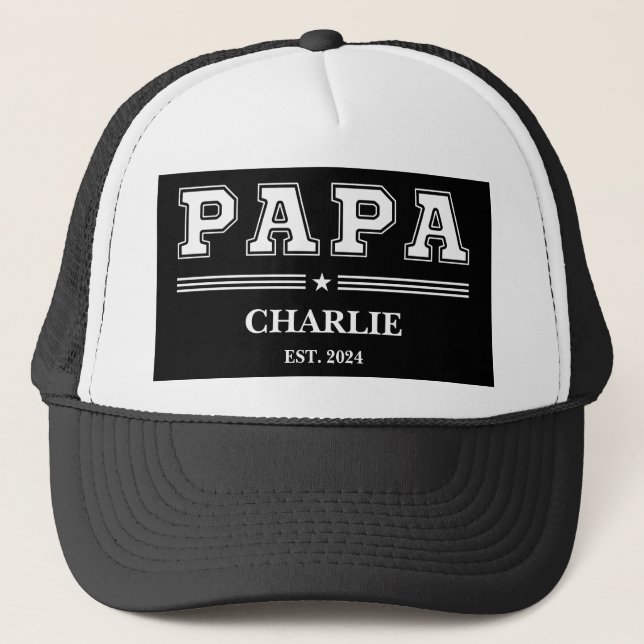 Casquette Personnalisé Papa Nom Fête des pères Cadeau person (Devant)