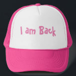 Casquette Personnalisé Personnalisé Je suis Retour Trucker C<br><div class="desc">Voici notre "White and Hot Pink" Couleur stylisée Personnalisé "I am Back" Texte Personnalisé Chapeau Trucker. Quand quelqu'un dit "Je suis de retour", cela indique souvent un regain d'intérêt, d'énergie et d'engagement envers une entreprise ou une relation particulière. Elle peut être l'expression de la détermination, de la résilience et d'un...</div>