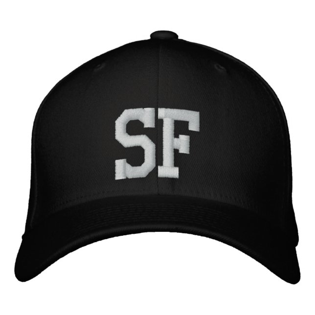 CASQUETTE personnalisé SF - noir et blanc (Devant)