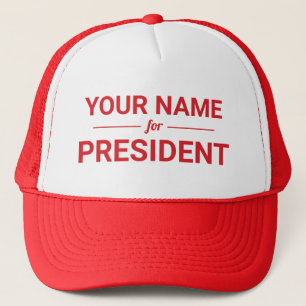 Casquette Personnalisé Votre nom pour Président Couleurs per