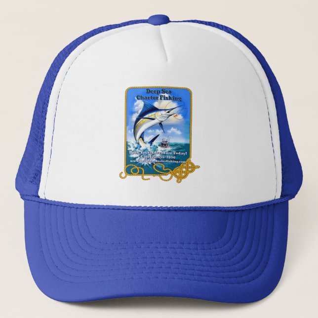Casquette Personnaliser Ocean Sports Charte Pêche Bateau Bat (Devant)