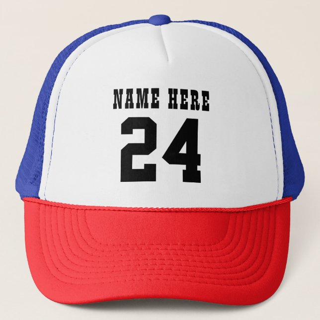 CASQUETTE PERSONNALISER PERSONNALISER LE NUMÉRO NOM TYPOGRAP (Devant)