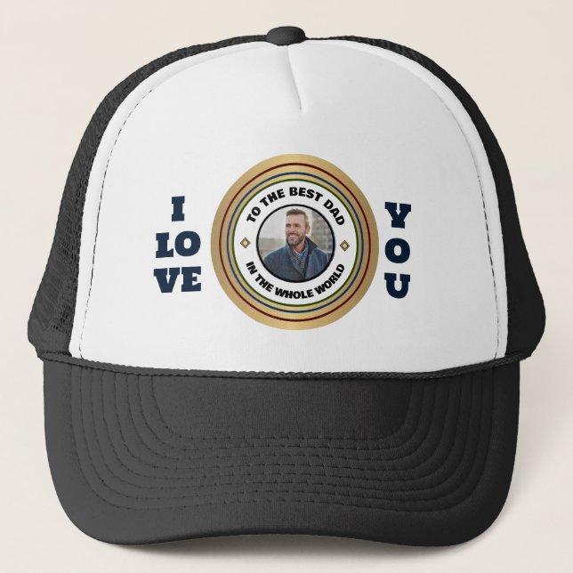 Casquette Personnaliser photo de meilleur père personnalisé (Devant)