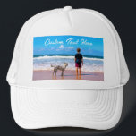 Casquette Personnalisez votre cadeau de chapeau photo avec d<br><div class="desc">Casquettes de photos et de texte personnalisés - Votre propre design - Famille personnalisée / Amis ou Cartes de camionneurs personnels / Cadeau - Ajouter votre photo et votre texte - Redimensionner et déplacer ou supprimer et ajouter des éléments / du texte avec outil de personnalisation! Choisissez / ajoutez votre...</div>