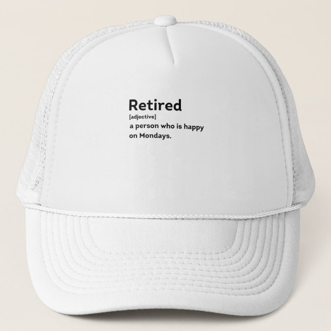 Casquette Personne de définition retraitée qui est heureuse  (Devant)
