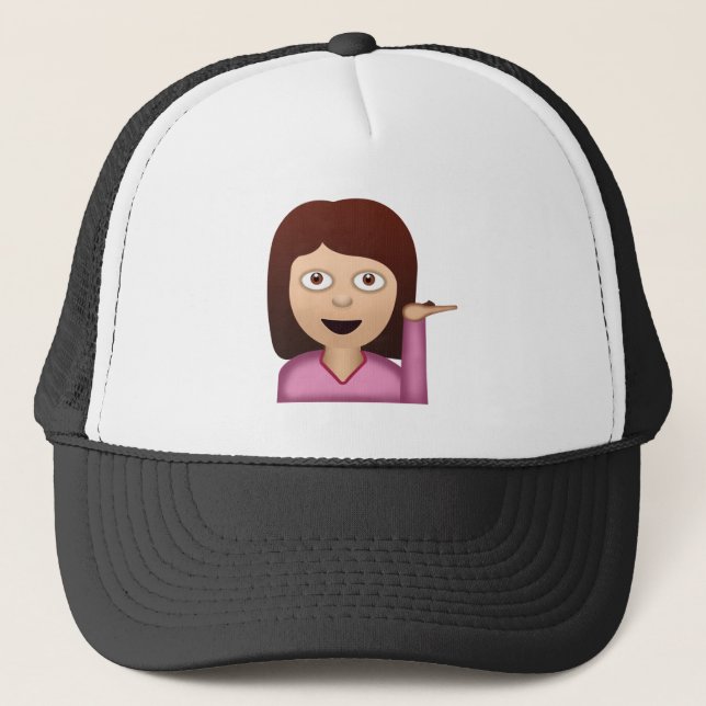 Casquette Personne Emoji de bureau de renseignements (Devant)