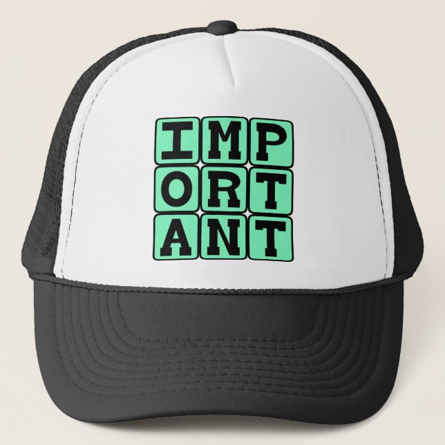 Casquette Personne importante, spéciale (Devant)