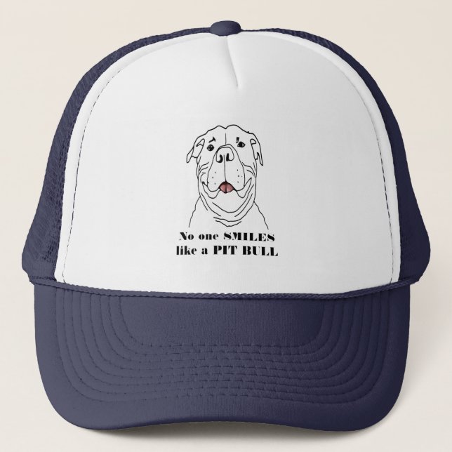 Casquette Personne ne sourit comme un chien qui s'amuse à jo (Devant)