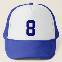 Personnel custom le nombre huit 8 couleur bleue