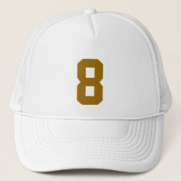 Personnel custom le nombre huit 8 couleur or