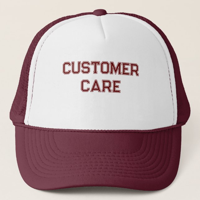 Casquette Personnes de travail Service à la clientèle Texte  (Devant)