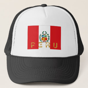 Casquette péruvien de souvenir de drapeau du Pérou