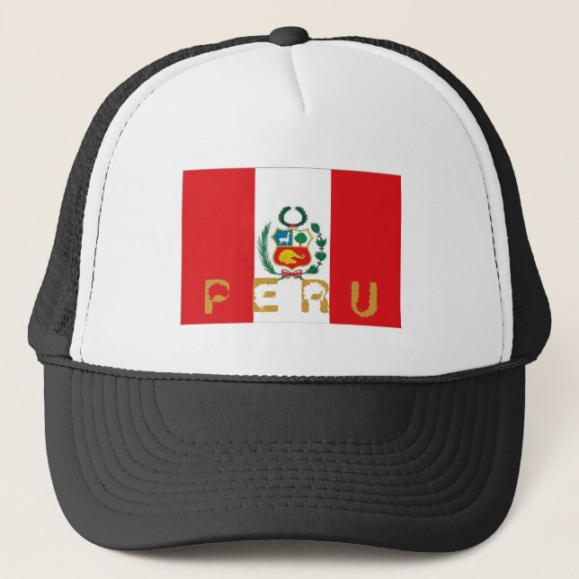Casquette péruvien de souvenir de drapeau du Pérou (Devant)