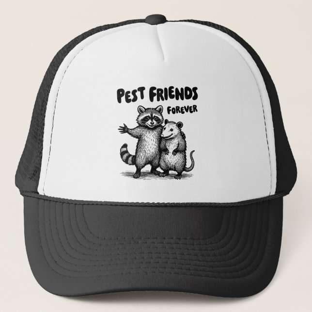 Casquette Pest Friends Forever Black Print (Devant)