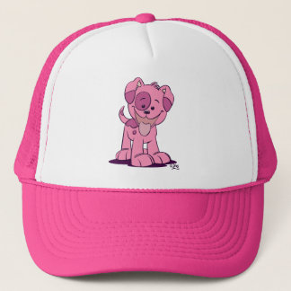 Casquette Petit chapeau de camionneur de chiot rose