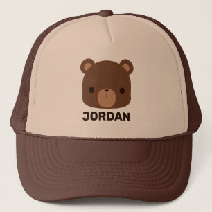 Casquette Petit ours Brown mignon avec nom personnalisé