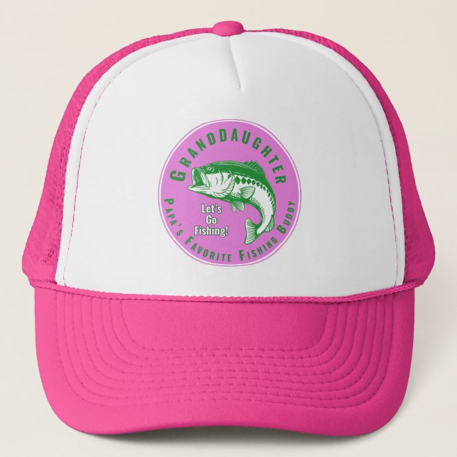 Casquette Petite-fille est mon compagnon de pêche  (Devant)